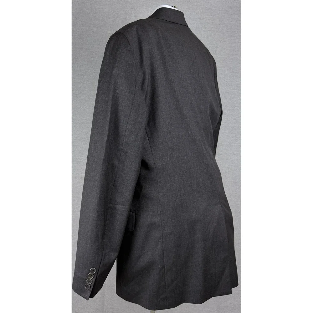 Brooks Brothers 1818 Madison Blazer 42L Mens Charcoal Gray 100% Wool Italy Sport
